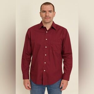 Croft & Barrow Men's Maroon Dress Shirt